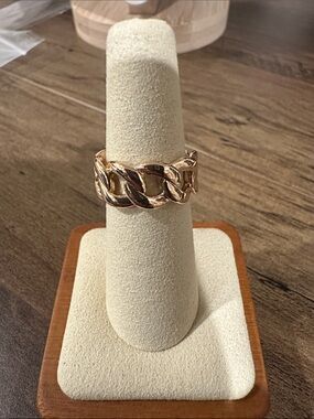 Gold Chain-Link Statement Ring - Women Jewelry